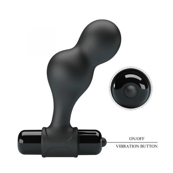 MR PLAY - BLACK SILICONE VIBRATOR ANAL PLUG - Image 8