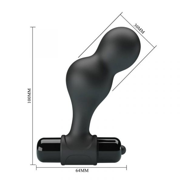 MR PLAY - BLACK SILICONE VIBRATOR ANAL PLUG - Image 7