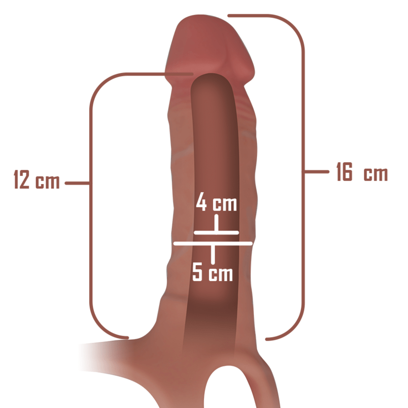 INTENSE - HOLLOW HARNESS WITH SILICONE DILDO 16 X 3.5 CM - Image 5