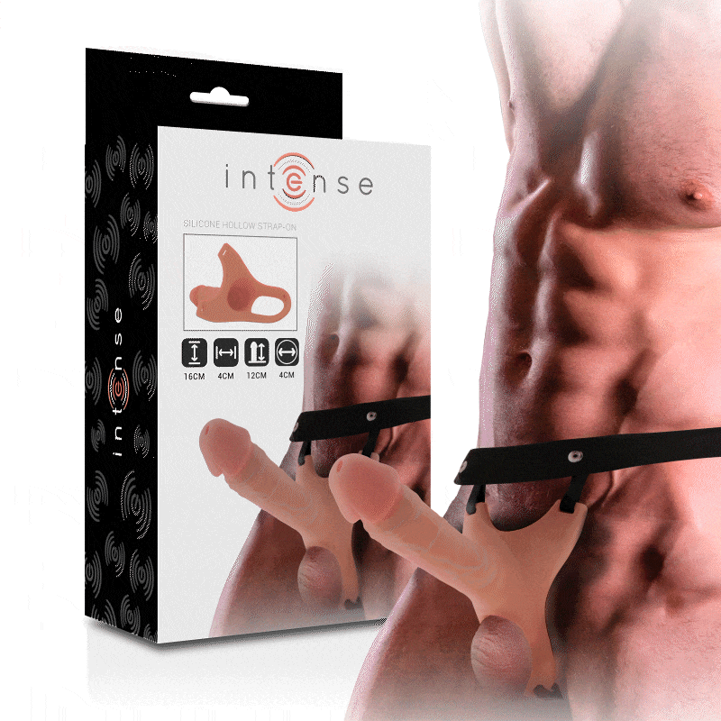 INTENSE - HOLLOW HARNESS WITH SILICONE DILDO 16 X 3.5 CM - Image 3