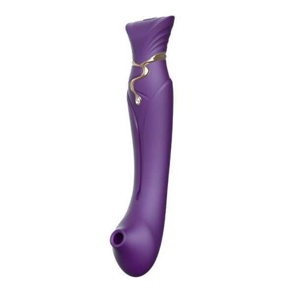 ZALO - QUEEN SET PULSE WAVE CLIT STIM PURPLE - Image 4