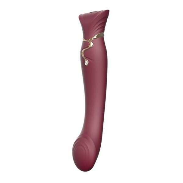 ZALO - QUEEN SET PULSE WAVE CLIT STIM RED - Image 4