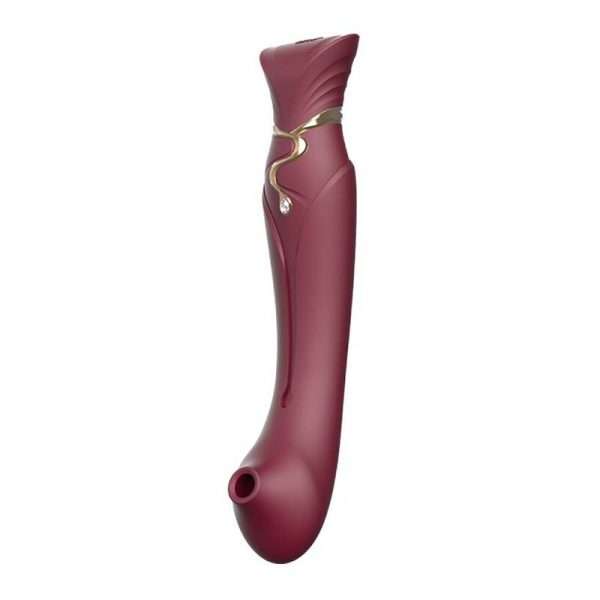 ZALO - QUEEN SET PULSE WAVE CLIT STIM RED - Image 3