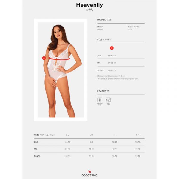 OBSESSIVE - HEAVENLLY CROTCHLESS TEDDY XS/S - Image 7