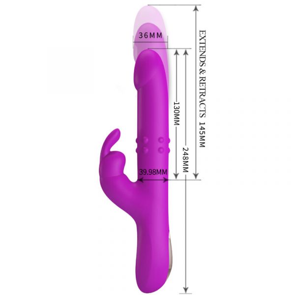 PRETTY LOVE - REESE VIBRATOR WITH PURPLE ROTATION - Image 6