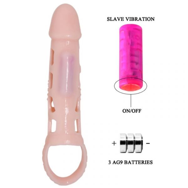 PRETTY LOVE - HARRISON PENIS EXTENDER COVER WITH VIBRATION AND STRAP 13.5 CM - Image 5