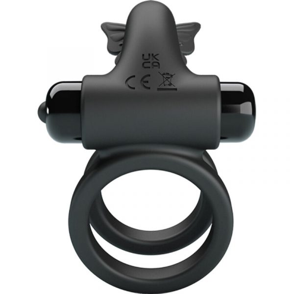 PRETTY LOVE - DOUBLE VIBRATING RING WITH BLACK STIMULATOR - Image 3