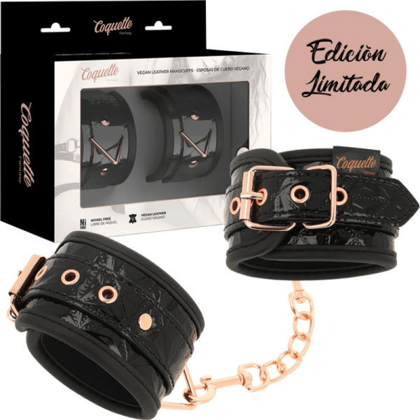 COQUETTE CHIC DESIRE - BLACK EDITION PREMIUM HANDCUFFS WITH NEOPRENE LINING