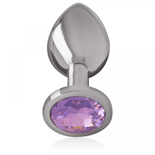 INTENSE - ALUMINUM METAL ANAL PLUG WITH VIOLET CRYSTAL SIZE S - Image 3