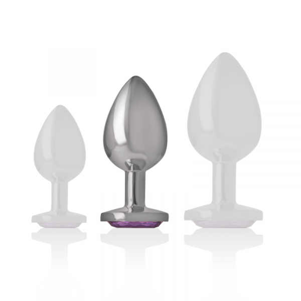 INTENSE - ALUMINUM METAL ANAL PLUG WITH VIOLET CRYSTAL SIZE M - Image 6