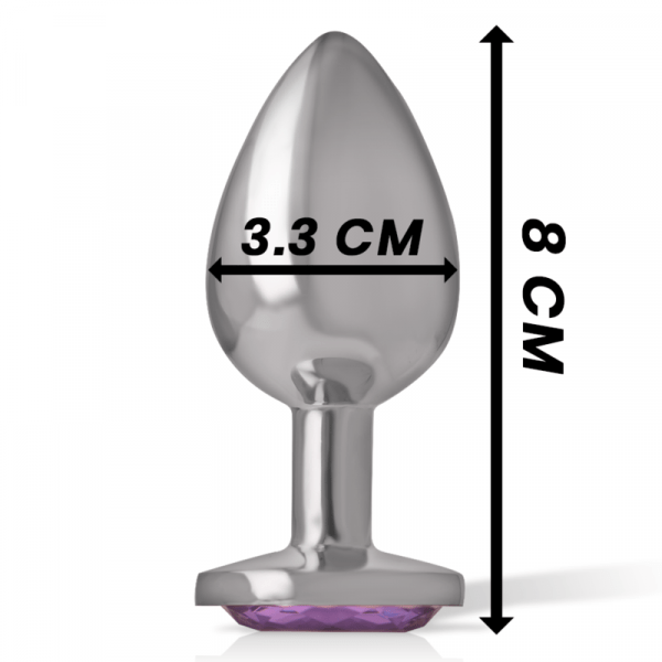 INTENSE - ALUMINUM METAL ANAL PLUG WITH VIOLET CRYSTAL SIZE M - Image 5