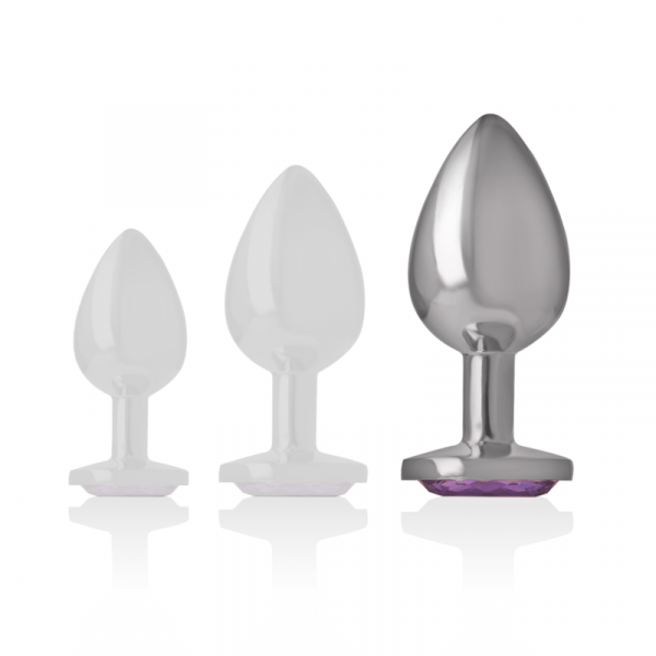 INTENSE - ALUMINUM METAL ANAL PLUG WITH VIOLET CRYSTAL SIZE L - Image 6