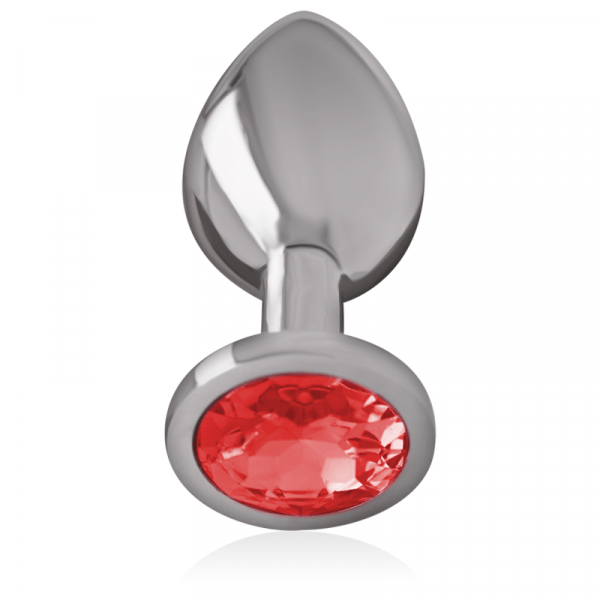 INTENSE - METAL ANAL PLUG WITH RED CRYSTAL SIZE M - Image 2