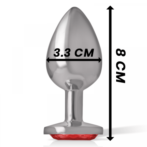 INTENSE - METAL ANAL PLUG WITH RED CRYSTAL SIZE M - Image 4