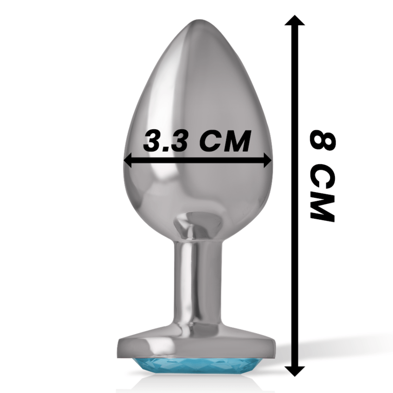 INTENSE - ALUMINUM METAL ANAL PLUG WITH BLUE GLASS SIZE M - Image 5