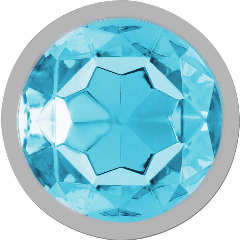 INTENSE - ALUMINUM METAL ANAL PLUG WITH BLUE GLASS SIZE M - Image 4