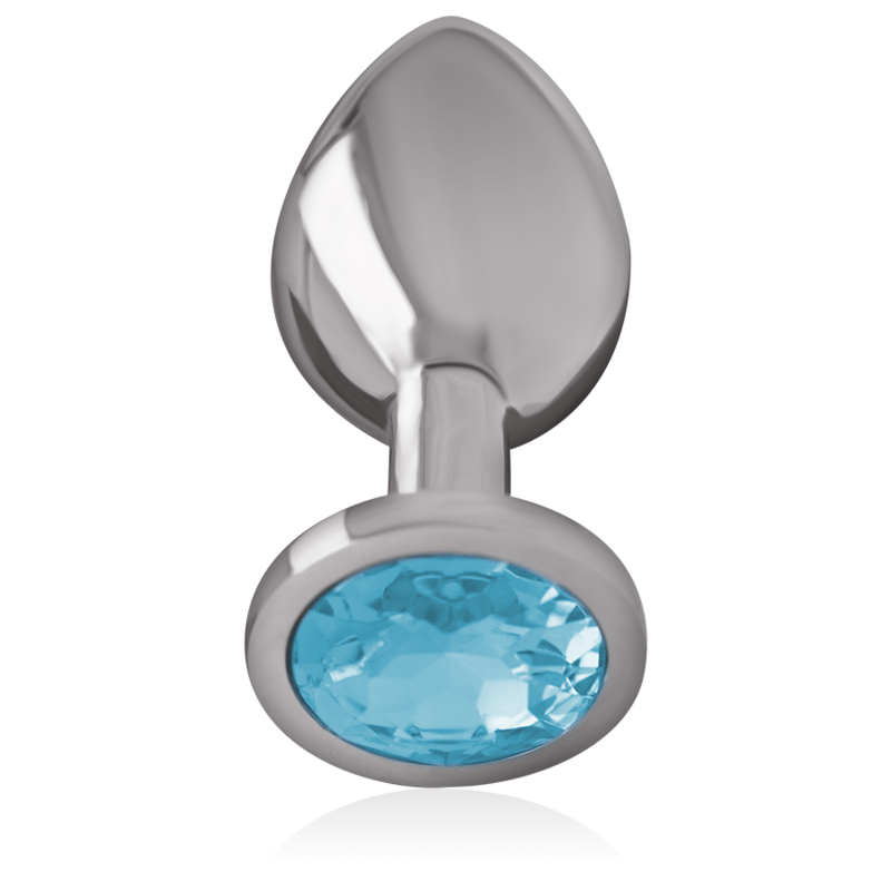 INTENSE - ALUMINUM METAL ANAL PLUG WITH BLUE GLASS SIZE M - Image 3