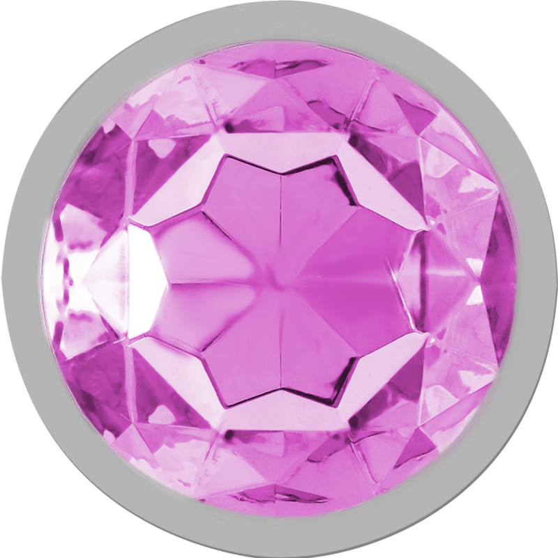 INTENSE - ALUMINUM METAL ANAL PLUG WITH PINK CRYSTAL SIZE M - Image 4