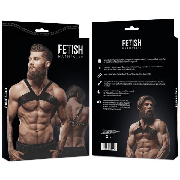 FETISH SUBMISSIVE ATTITUDE - MEN'S BRIGADE ECO-LEATHER CHEST HARNESS - Image 3