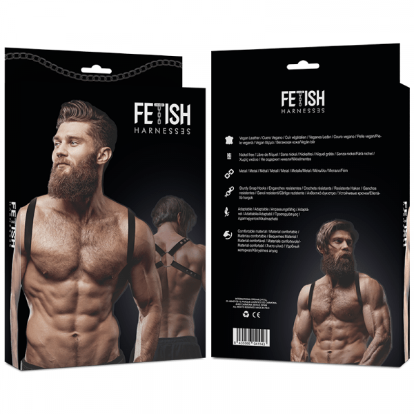 FETISH SUBMISSIVE ATTITUDE - MEN'S ECO-LEATHER BACK HARNESS - Image 3