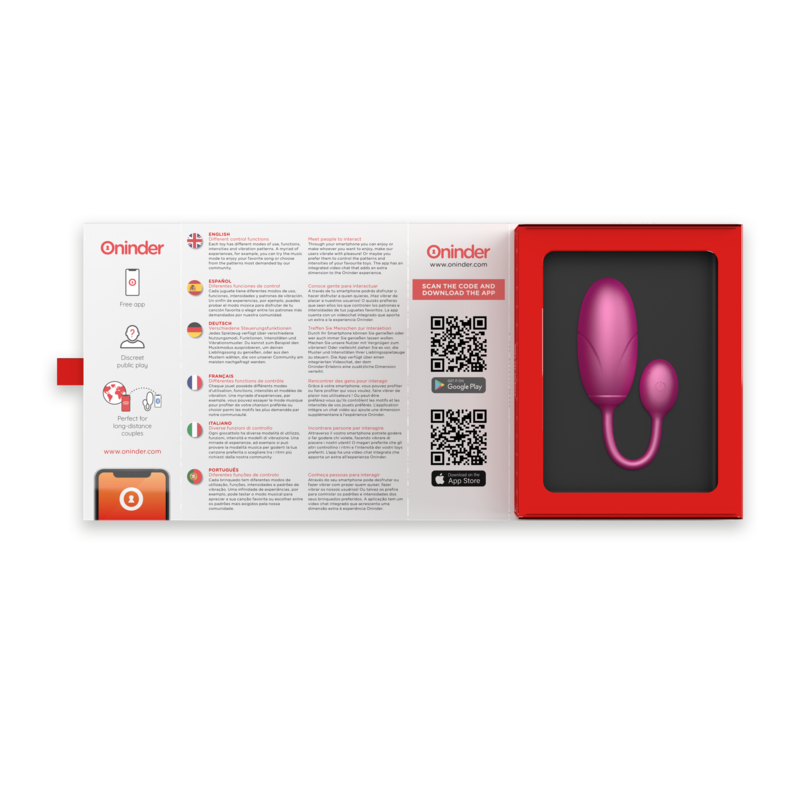 ONINDER - TOKYO VIBRATING EGG PINK 7.5 X 3.2 CM FREE APP - Image 8