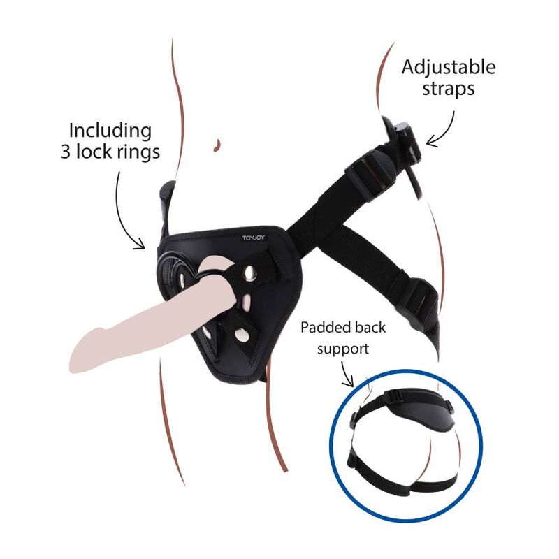 TOYJOY STRAP-ON DELUXE HARNESS BLACK - Image 3