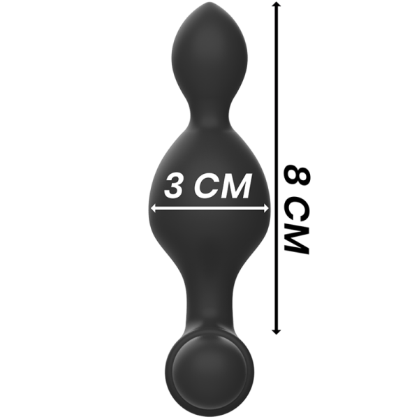 BLACK&SILVER - TUCKER SMALL SILICONE ANAL PLUG REMOTE CONTROL - Image 6