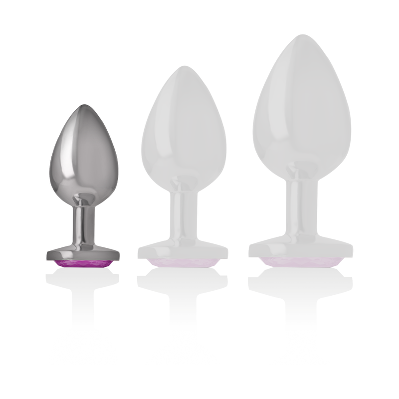 INTENSE - ALUMINUM METAL ANAL PLUG PINK HEART SIZE S - Image 5