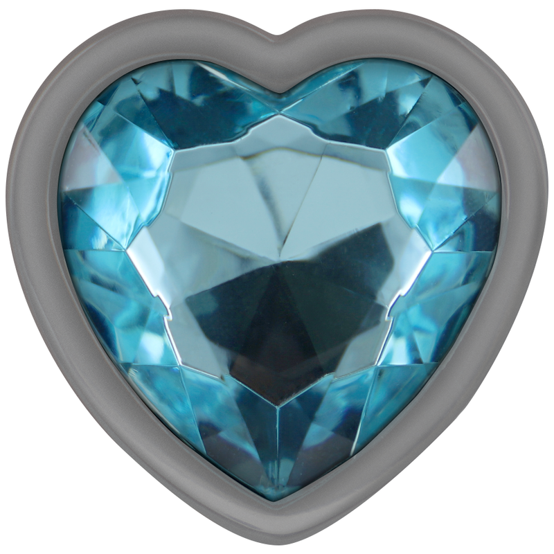 INTENSE - ALUMINUM METAL ANAL PLUG BLUE HEART SIZE M - Image 3
