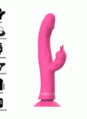 INTENSE - JULIO RABBIT VIBRATOR PINK SILICONE