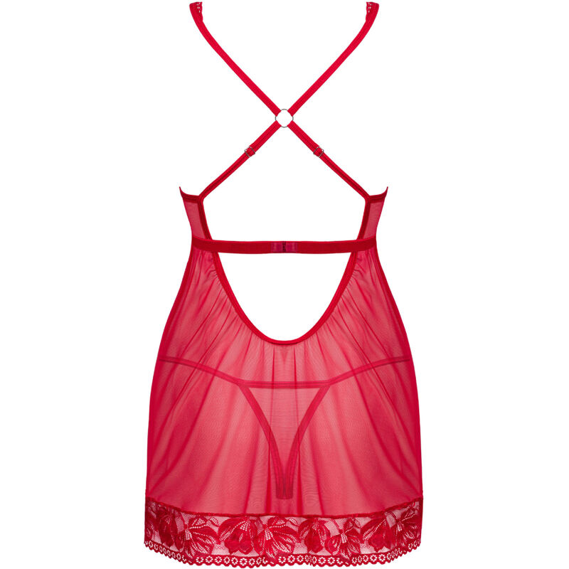 OBSESSIVE - LACELOVE BABYDOLL & THONG RED XS/S - Image 6