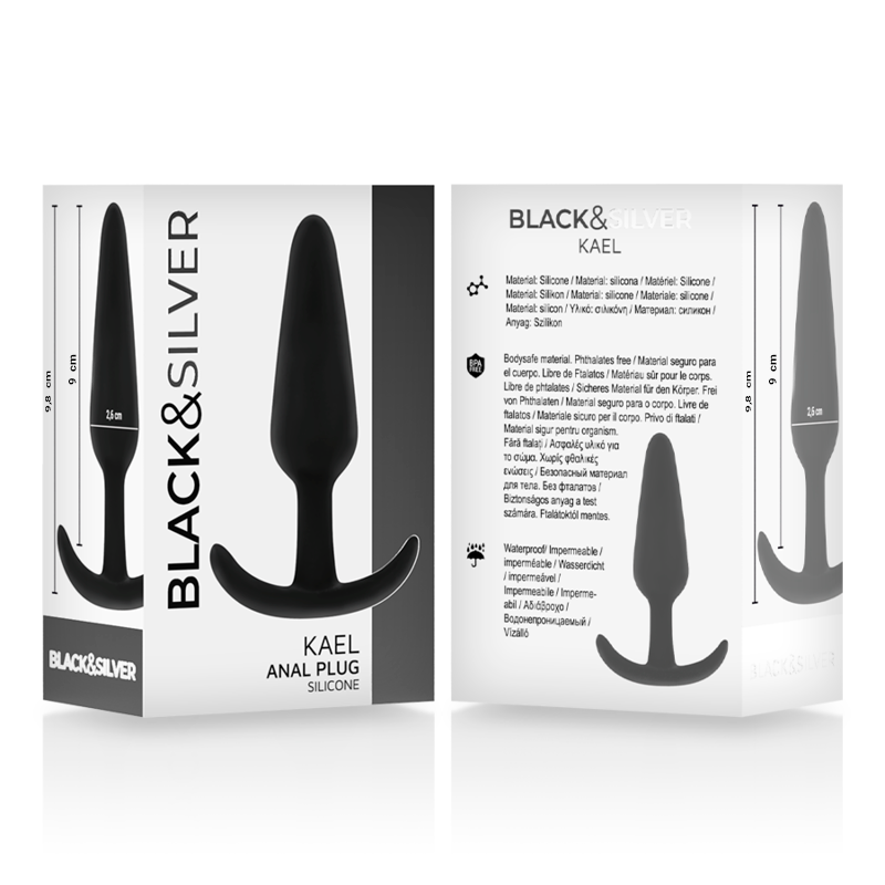 BLACK&SILVER - KAEL SILICONE ANAL PLUG WITH MEDIUM HANDLE - Image 5
