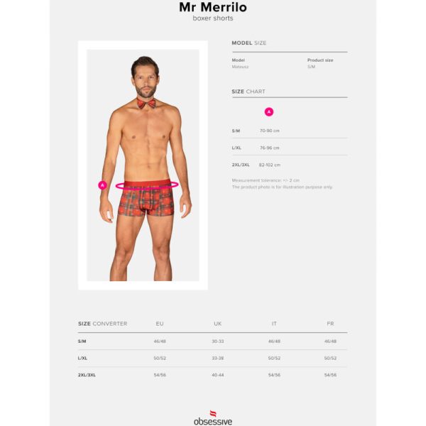 OBSESSIVE - MS MERRILO BOXER SHORTS & BOW TIE L/XL - Image 9