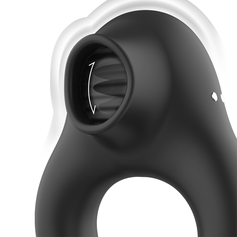 BLACK&SILVER - SILICONE VIBRATOR RING 3 MOTORS RECHARGEABLE BLACK - Image 3