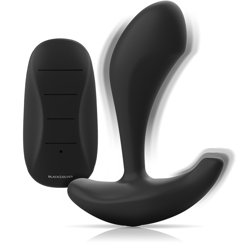 BLACK&SILVER - DWAYNE ANAL PLUG SILICONE REMOTE CONTROL - Image 4