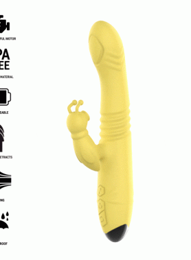INTENSE - TOKY MULTIFUNCTION VIBRATOR UP & DOWN WITH CLITORAL STIMULATOR YELLOW