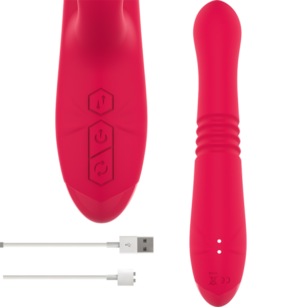 INTENSE - DUA MULTIFUNCTION RECHARGEABLE UP & DOWN VIBRATOR WITH RED TONGUE - Image 5