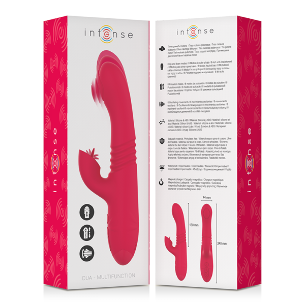 INTENSE - DUA MULTIFUNCTION RECHARGEABLE UP & DOWN VIBRATOR WITH RED TONGUE - Image 6