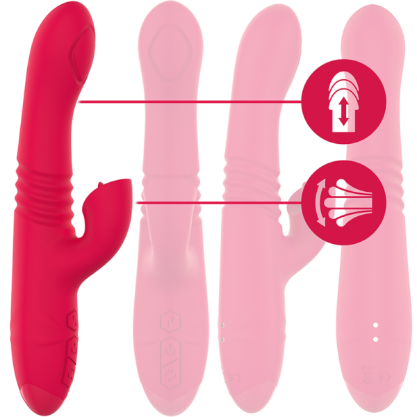 INTENSE - DUA MULTIFUNCTION RECHARGEABLE UP & DOWN VIBRATOR WITH RED TONGUE - Image 3