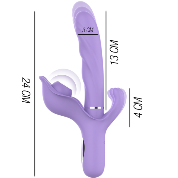 INTENSE - BILLIE MULTIFUNCTION RECHARGEABLE VIBRATOR SUCTION & PULSING PURPLE - Image 4