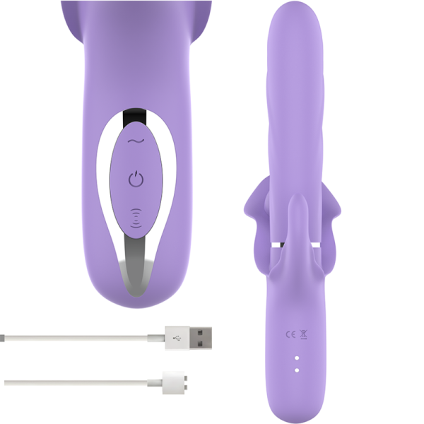 INTENSE - BILLIE MULTIFUNCTION RECHARGEABLE VIBRATOR SUCTION & PULSING PURPLE - Image 5