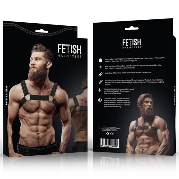 FETISH SUBMISSIVE ATTITUDE - ADJUSTABLE NEOPRENE CHEST SPORTS HARNESS FOR MEN - Image 4