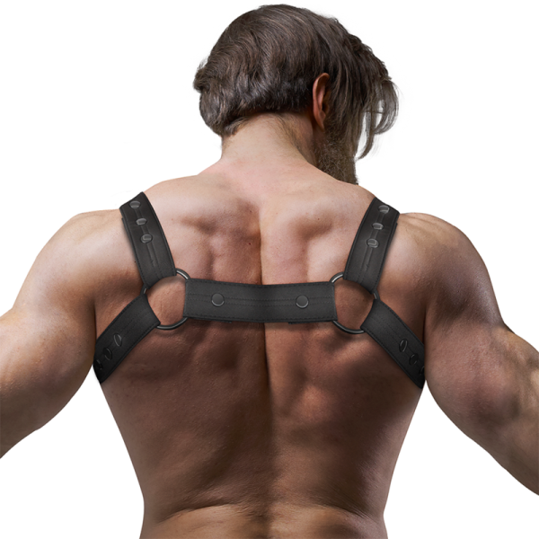 FETISH SUBMISSIVE ATTITUDE - ADJUSTABLE NEOPRENE CHEST SPORTS HARNESS FOR MEN - Image 2