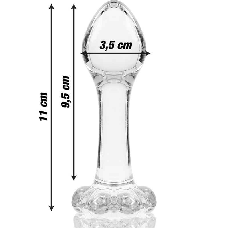 NEBULA SERIES BY IBIZA - MODEL 2 ANAL PLUG BOROSILICATE GLASS CLEAR 11 CM -O- 3.5 CM - Image 4