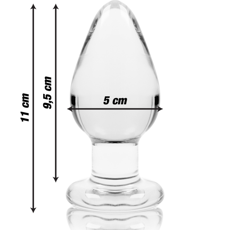 NEBULA SERIES BY IBIZA - MODEL 3 ANAL PLUG BOROSILICATE GLASS TRANSPARENT 11 CM -O- 5 CM - Image 4