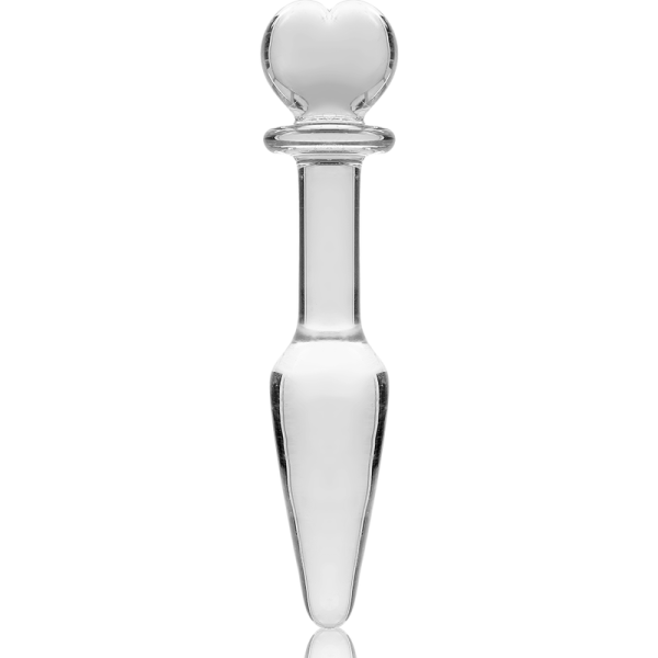 NEBULA SERIES BY IBIZA - MODEL 7 ANAL PLUG BOROSILICATE GLASS CLEAR 13.5 CM -O- 3 CM - Image 3