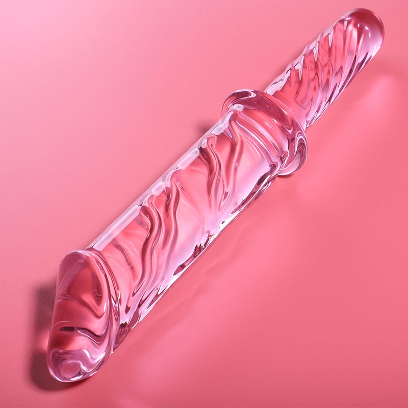 NEBULA SERIES BY IBIZA - MODEL 24 DILDO BOROSILICATE GLASS PINK 28.5 CM -O- 5 CM - Image 6