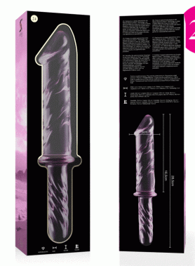 NEBULA SERIES BY IBIZA - MODEL 24 DILDO BOROSILICATE GLASS PINK 28.5 CM -O- 5 CM