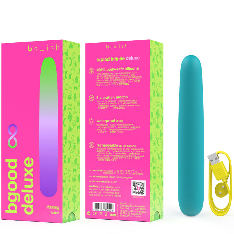 B SWISH - BGOOD INFINITE DELUXE RECHARGEABLE VIBRATOR BLUE SILICONE - Image 3