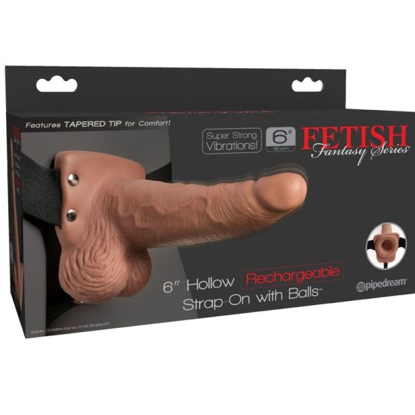 FETISH FANTASY SERIES - ADJUSTABLE HARNESS REALISTIC PENIS WITH RECHARGEABLE TESTICLES AND VIBRATOR 15 CM - Image 6